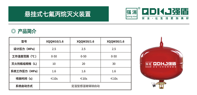懸掛式七氟丙烷滅火裝置